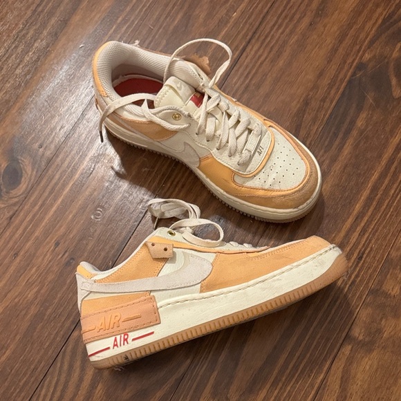 Nike Orange Air Force Sneakers - Picture 1 of 6